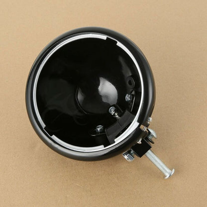 Voodoo Cycle House 5-3/4" Headlight Lamp Housing W/mounting Block For Harley-Davidson & Custom Applications