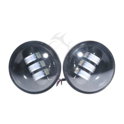 Voodoo Cycle House 2x 4.5 Inch LED Front Fog Lights For Harley-Davidson & Custom Applications