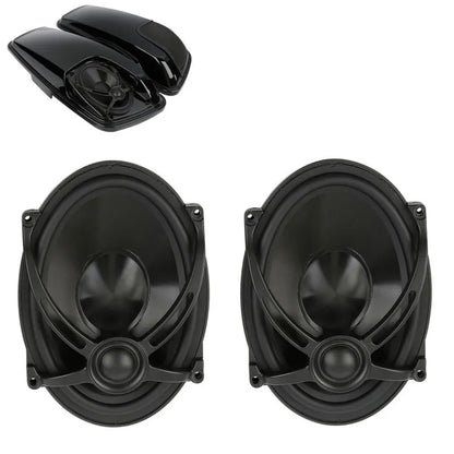 Voodoo Cycle House 5" x 7" Saddlebag Lid Speakers For Harley-Davidson & Indian Touring Models Street Electra Glide Road King FLHTCU FLHRC FLHR FLTR 1994-UP