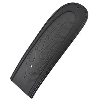 Voodoo Cycle House Black Rear Fender Bib Cover Pad Flame Stitch Leather For Harley Dyna Wide Glide Fat Bob Low Rider 2006-2017