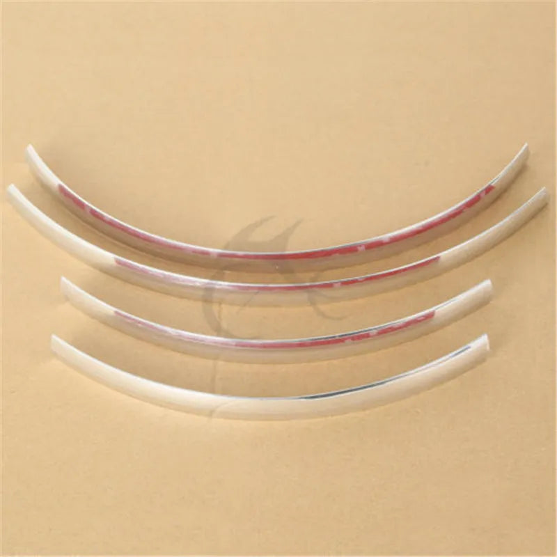 Voodoo Cycle House 4PC PVC Chrome Trim Strip For Saddlebags