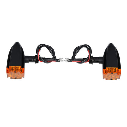 Voodoo Cycle House Amber Iron Cross LED Bullet Turn Signals For Harley-Davidson & Custom Applications