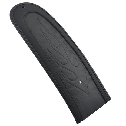 Voodoo Cycle House Black Rear Fender Bib Cover Pad Flame Stitch Leather For Harley Dyna Wide Glide Fat Bob Low Rider 2006-2017