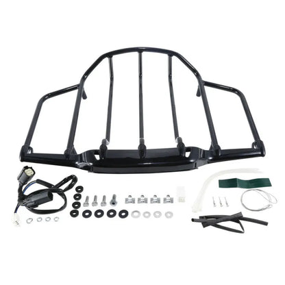 Voodoo Cycle House Tour Pack Luggage Rack W/ LED Light For Harley-Davidson Touring Models Road King Street Electra Glide 2014-UP