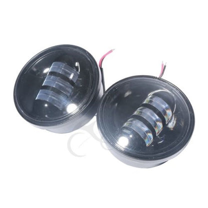 Voodoo Cycle House 2x 4.5 Inch LED Front Fog Lights For Harley-Davidson & Custom Applications