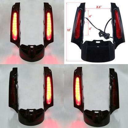 Voodoo Cycle House Custom Rear LED Lights For Harley-Davidson Touring Models Street Electra Glide Road King 2009-2013