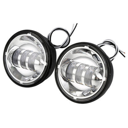 Voodoo Cycle House 2x 4.5 Inch LED Front Fog Lights For Harley-Davidson & Custom Applications