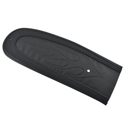 Voodoo Cycle House Black Rear Fender Bib Cover Pad Flame Stitch Leather For Harley Dyna Wide Glide Fat Bob Low Rider 2006-2017