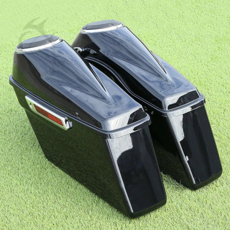 Voodoo Cycle House Custom Saddlebags With 6 1/2" Speaker Lids For Harley-Davidson Touring Models Electra Street Glide Road King 2014-UP