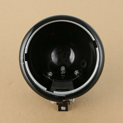 Voodoo Cycle House 5-3/4" Headlight Lamp Housing W/mounting Block For Harley-Davidson & Custom Applications