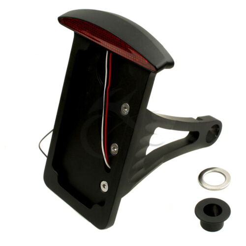 Voodoo Cycle House Custom Side Mount Vertical License Plate With Tail Light For Harley-Davidson & Custom Applications