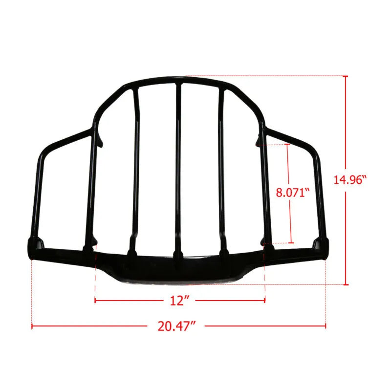 Voodoo Cycle House Tour Pack Luggage Rack W/ LED Light For Harley-Davidson Touring Models Road King Street Electra Glide 2014-UP