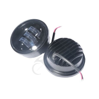 Voodoo Cycle House 2x 4.5 Inch LED Front Fog Lights For Harley-Davidson & Custom Applications