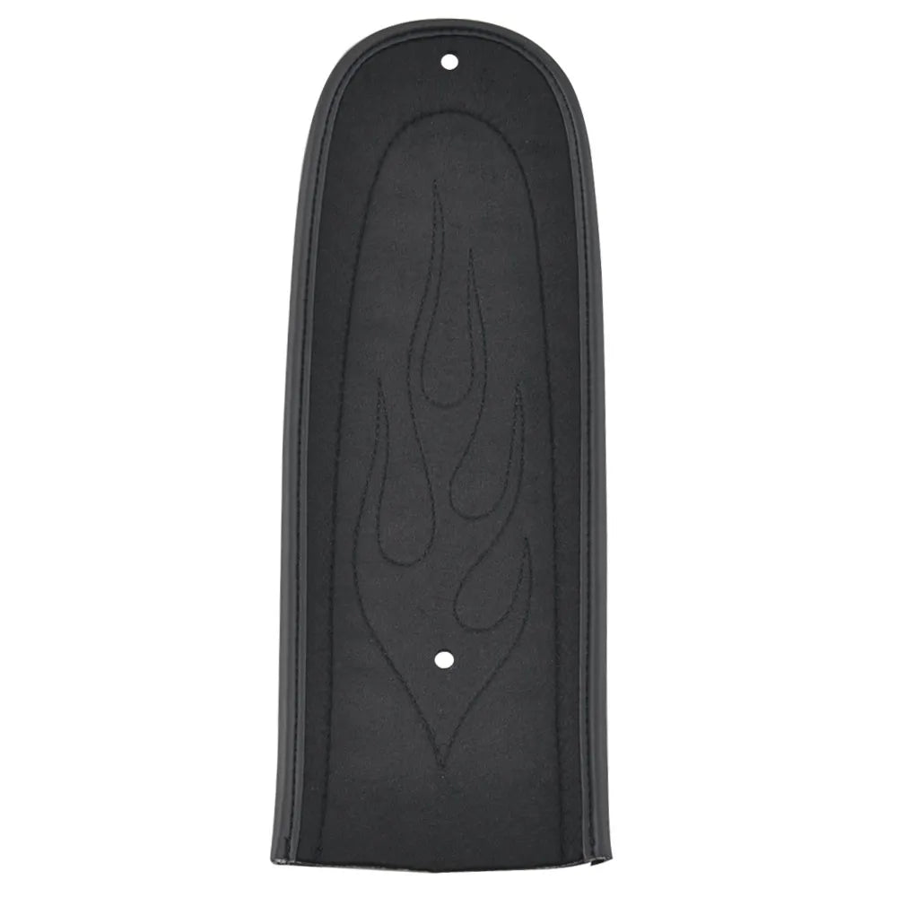 Voodoo Cycle House Black Rear Fender Bib Cover Pad Flame Stitch Leather For Harley Dyna Wide Glide Fat Bob Low Rider 2006-2017