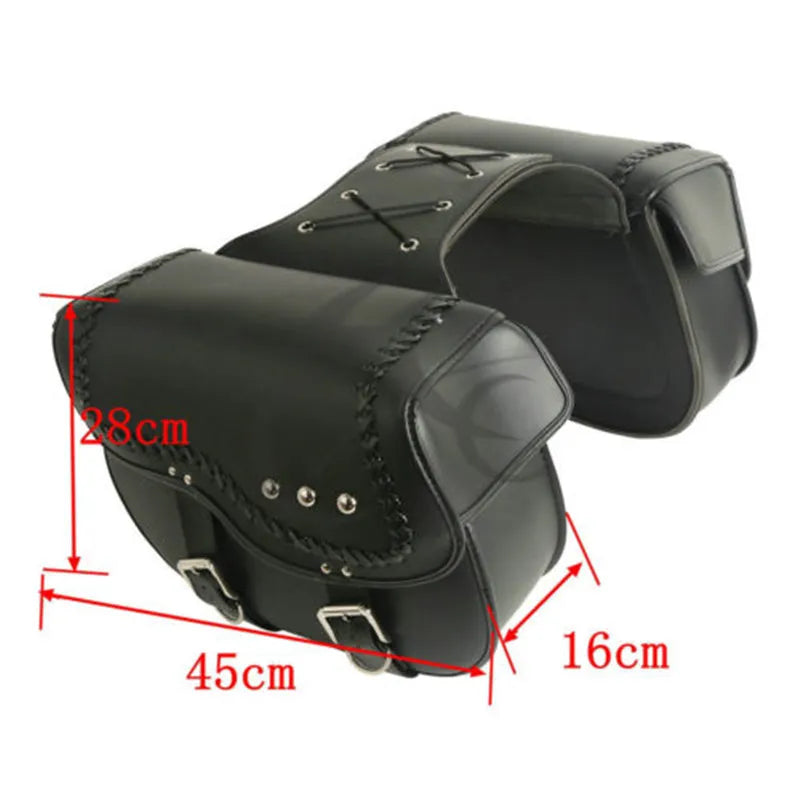 Voodoo Cycle House Custom Leather Saddlebags For Harley-Davidson & Custom Applications Dyna 2008-2017 Sportster 1982-2018 Softail 1984-1999
