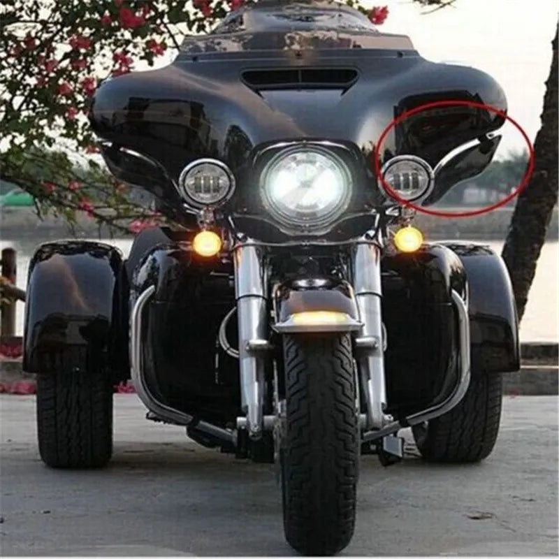 Voodoo Cycle House Custom ABS Side Air Deflectors For Harley-Davidson Touring Models Street Electra Glide Ultra Limited Tri Glide 2014-UP