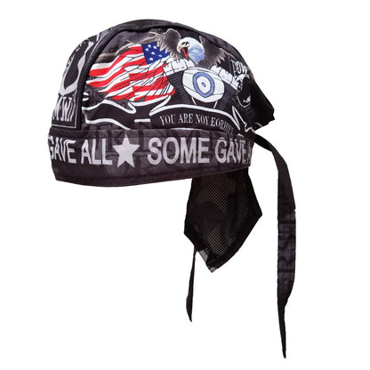VOODOO MACHINE CO.  Motorcycle riders American Eagle Headwrap