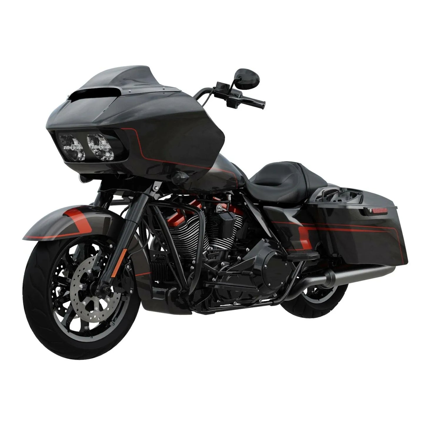 Voodoo Cycle House Custom Complete Vivid Black Painted Body Kit For Harley-Davidson Touring CVO Road Glide 2015-UP