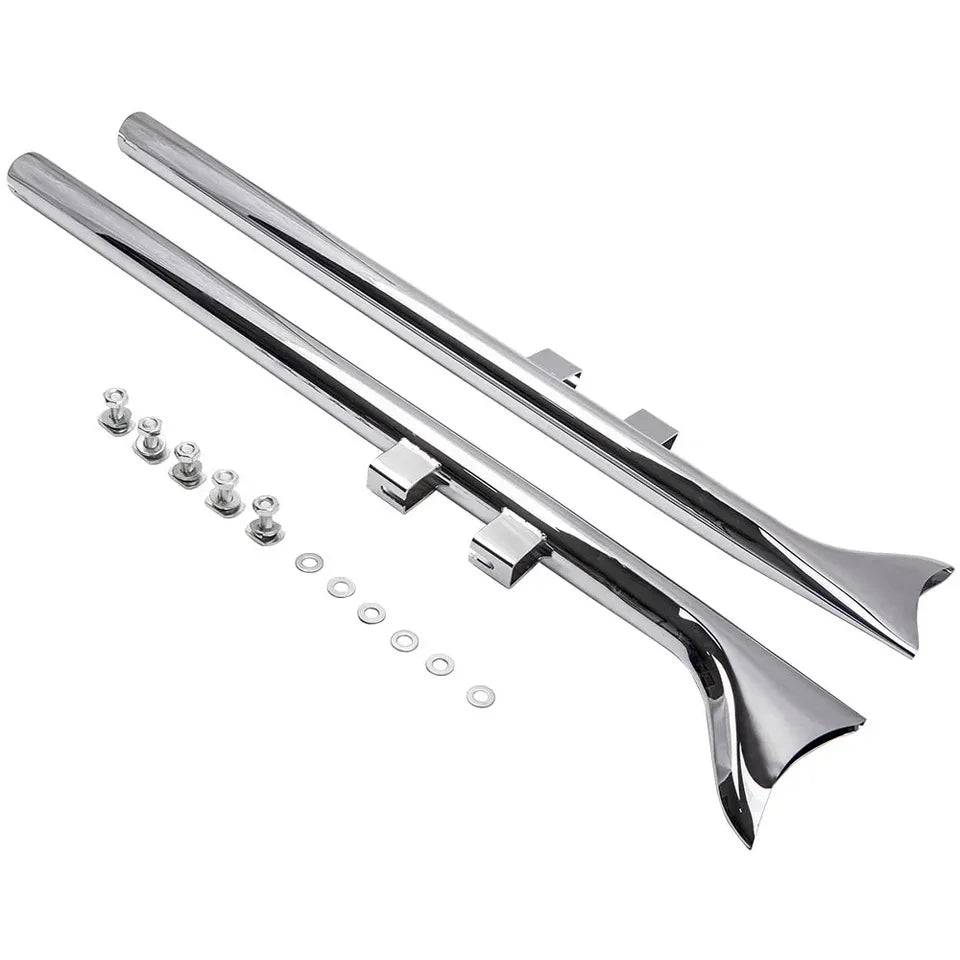 Voodoo Cycle House Custom 33" Fishtail Exhaust Muffler Pipe Slip-On Fit for 1995-2006 for Harley Touring Motorcycles