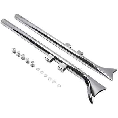 Voodoo Cycle House Custom 33" Fishtail Exhaust Muffler Pipe Slip-On Fit for 1995-2006 for Harley Touring Motorcycles