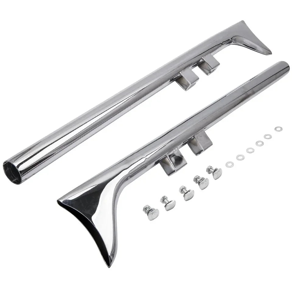 Voodoo Cycle House Custom 33" Fishtail Exhaust Muffler Pipe Slip-On Fit for 1995-2006 for Harley Touring Motorcycles