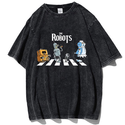 VOODOO MACHINE CO.  American Retro Washed Distressed Short Sleeve T-Shirt