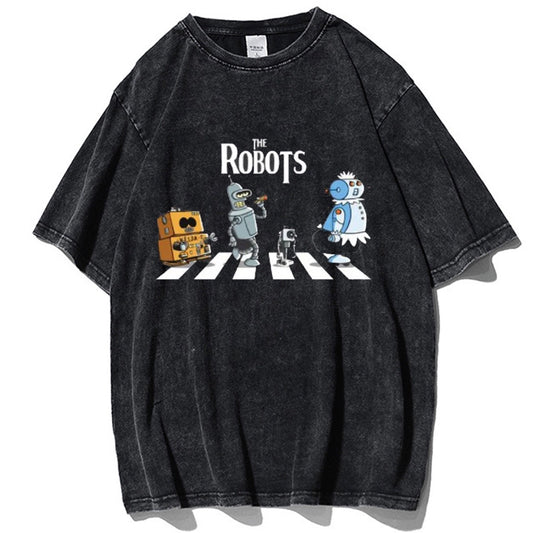 VOODOO MACHINE CO.  American Retro Washed Distressed Short Sleeve T-Shirt