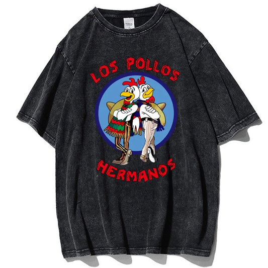 VOODOO MACHINE CO.  American Retro Washed Distressed Short Sleeve T-Shirt