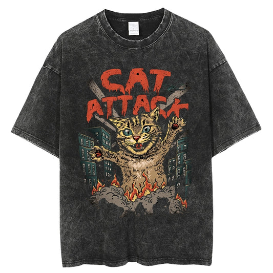 VOODOO MACHINE CO.  American Retro Washed Distressed Short Sleeve T-Shirt