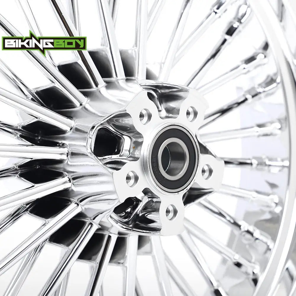 Voodoo Cycle House Custom Wheels For Touring Bagger Electra Glide FLHT Road King FLHR Street Glide FLHX 84-08 Front 16" 3.5" Rear 16" 3.5" 5.5" Wheel Rim Hub