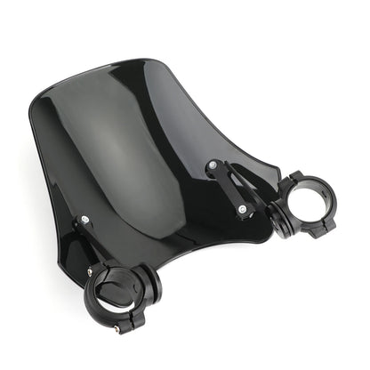 VOODOO CYCLE HOUSE ABS Motorcycle Windscreen Windshield for Harley Dyna Softail Models Black