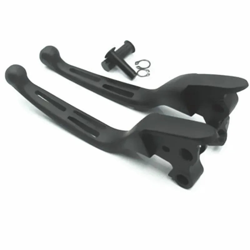 Voodoo Cycle House Custom Chrome/Black Slotted Clutch/Brake Levers For Harley Street  Road Glide FLHX FLTR Touring Trike models