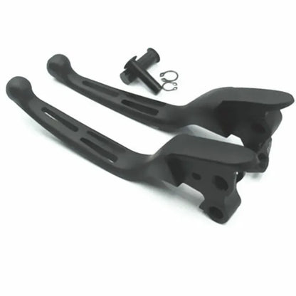 Voodoo Cycle House Custom Chrome/Black Slotted Clutch/Brake Levers For Harley Street  Road Glide FLHX FLTR Touring Trike models