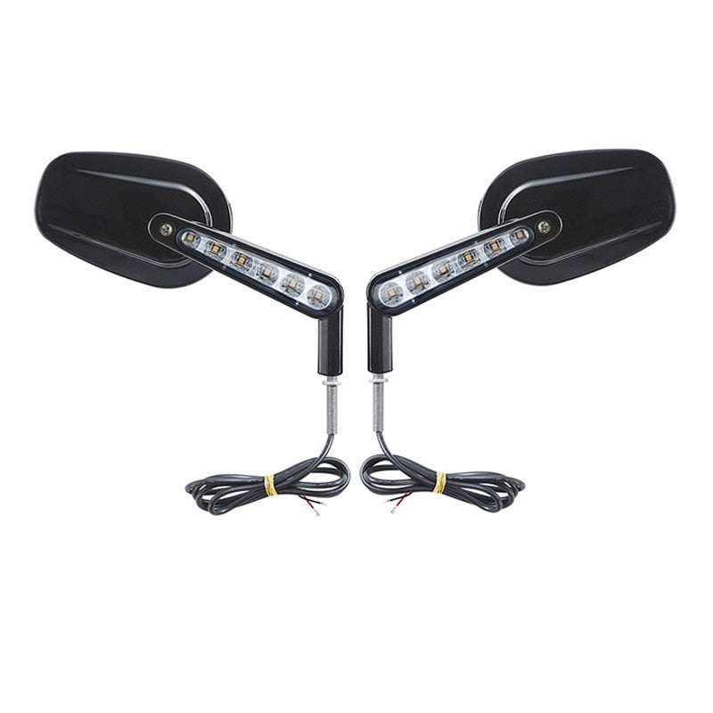 Voodoo Cycle House Custom Mirrors With LED Turn Signals For Harley-Davidson V ROD VRSCF 2009-2017 2016 2014 2010 2008