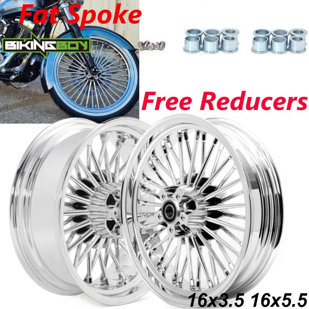 Voodoo Cycle House Custom Wheels For Touring Bagger Electra Glide FLHT Road King FLHR Street Glide FLHX 84-08 Front 16" 3.5" Rear 16" 3.5" 5.5" Wheel Rim Hub
