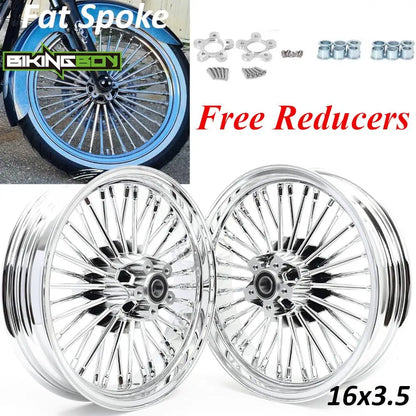 Voodoo Cycle House Custom Wheels For Touring Bagger Electra Glide FLHT Road King FLHR Street Glide FLHX 84-08 Front 16" 3.5" Rear 16" 3.5" 5.5" Wheel Rim Hub