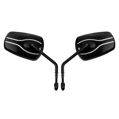 Voodoo Cycle House Custom Mirrors For Harley-Davidson & Custom Applications Sportster Dyna Softail Touring Road King Street Glide