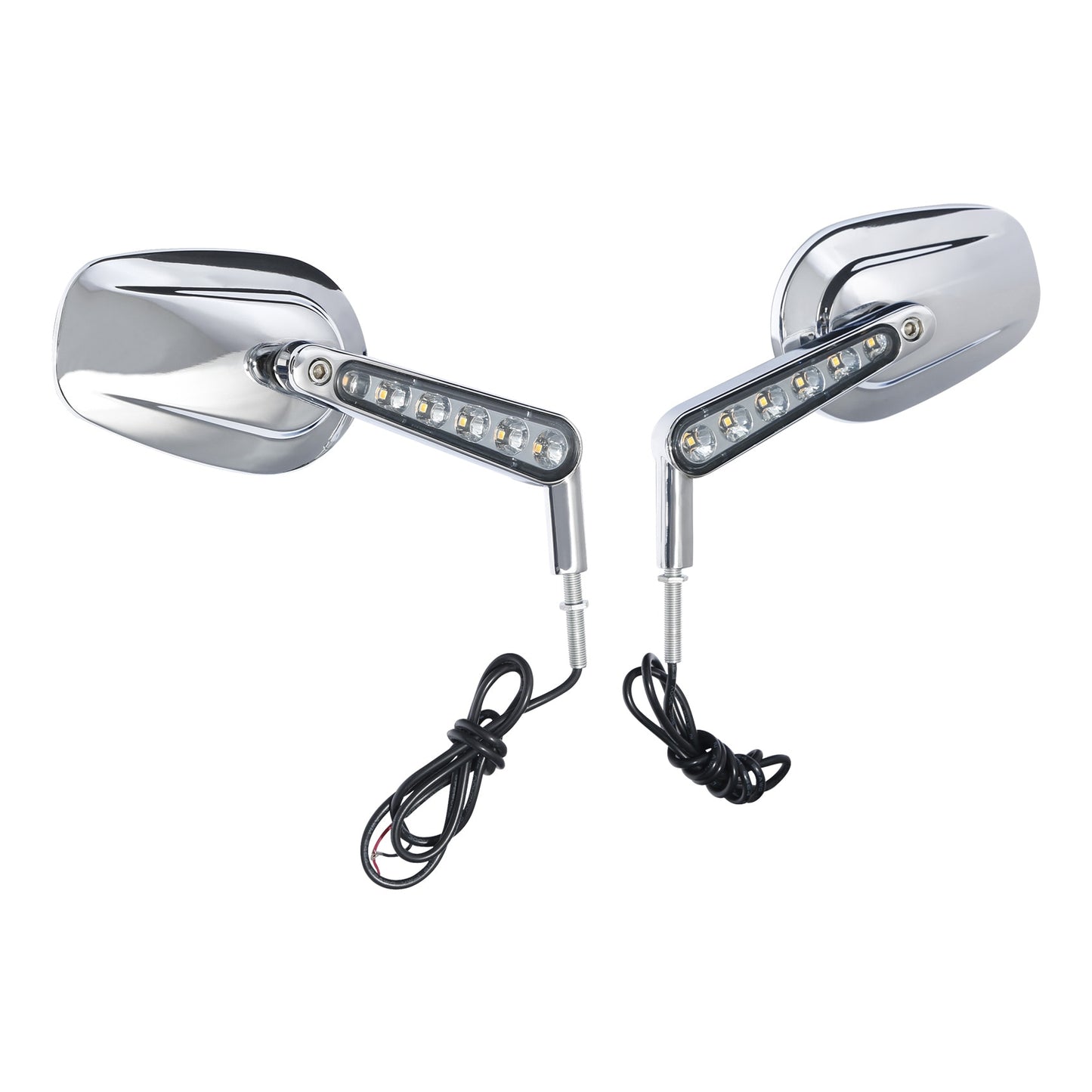 Voodoo Cycle House Custom Mirrors With LED Turn Signals For Harley-Davidson V ROD VRSCF 2009-2017 2016 2014 2010 2008