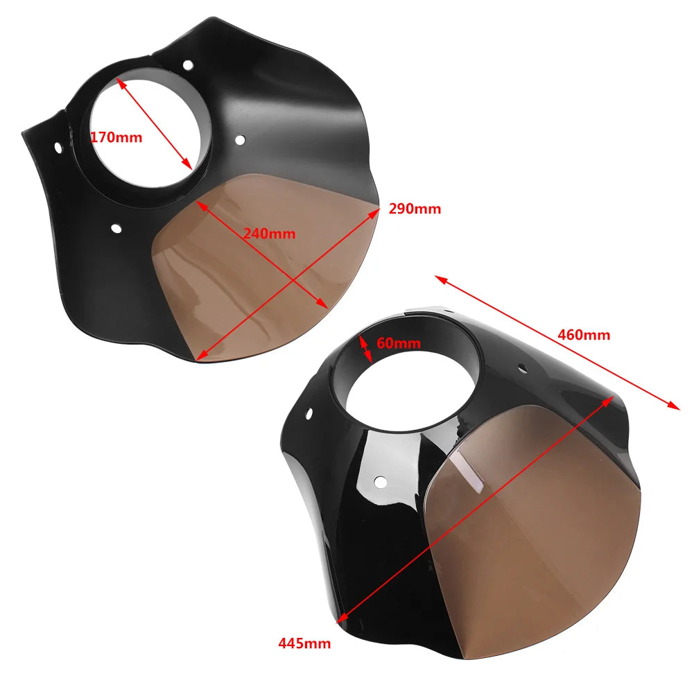 Voodoo Cycle House Black Front Headlight Fairing Windshield Bracket For Harley Sportster XL 1200 883 Custom XL883N