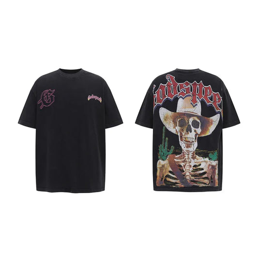 Voodoo Machine CO. GODSPEED Skull Print T-shirt Men Women  Various Styles