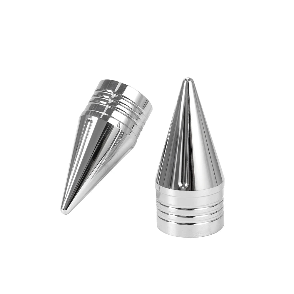 Voodoo Cycle House Custom CNC Front Axle Nut Covers Spike Caps Aluminum for Harley Touring Street Electra Glide Fat Boy Road King