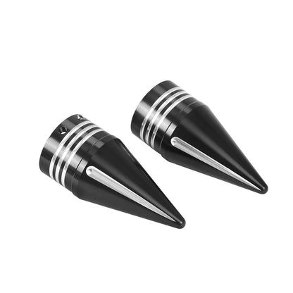 Voodoo Cycle House Custom CNC Front Axle Nut Covers Spike Caps Aluminum for Harley Touring Street Electra Glide Fat Boy Road King