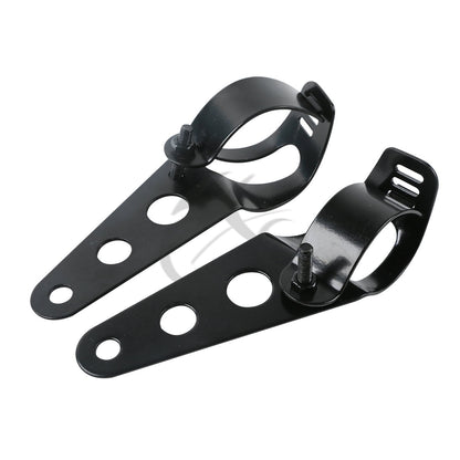 Voodoo Cycle House Custom Headlight Mount Bracket For Harley-Davidson & Custom Applications using 
35-43mm Fork Tubes