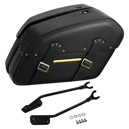 Voodoo Cycle House Custom Detachable Saddlebags For Harley-Davidson Fat Boy Breakout 114 FLFBS FLFB FXBR FXBRS 2018-UP