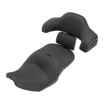 Voodoo Cycle House Custom Driver & Passenger Seat For Indian Chieftain 2014-2022 Roadmaster 2015-2022 Springfield Vintage Dark Horse