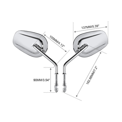 Voodoo Cycle House Custom Mirrors For Harley-Davidson & Custom Applications Touring Road King Street Glide Fat Boy Softail Street Bob Sportster XL 883 1200 Dyna