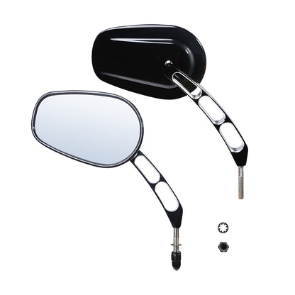 Voodoo Cycle House Custom Mirrors For Harley-Davidson & Custom Applications Touring Street Electra Glide Road King Sportster 883 1200 Dyna Fat Boy Bob Heritage Softail