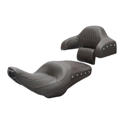 Voodoo Cycle House Custom Driver & Passenger Seat For Indian Chieftain 2014-2022 Roadmaster 2015-2022 Springfield Vintage Dark Horse