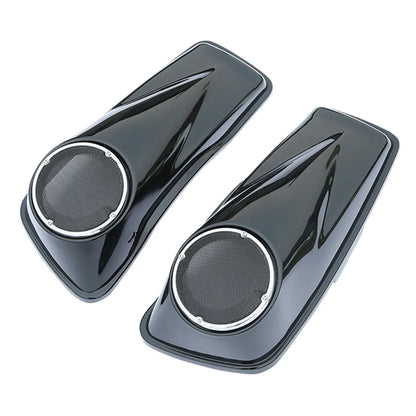 Voodoo Cycle House Custom Saddlebag 6.5" Speaker Lids For Harley-Davidson Touring Models Electra Street Glide Road King FLHR FLHT 2014-UP