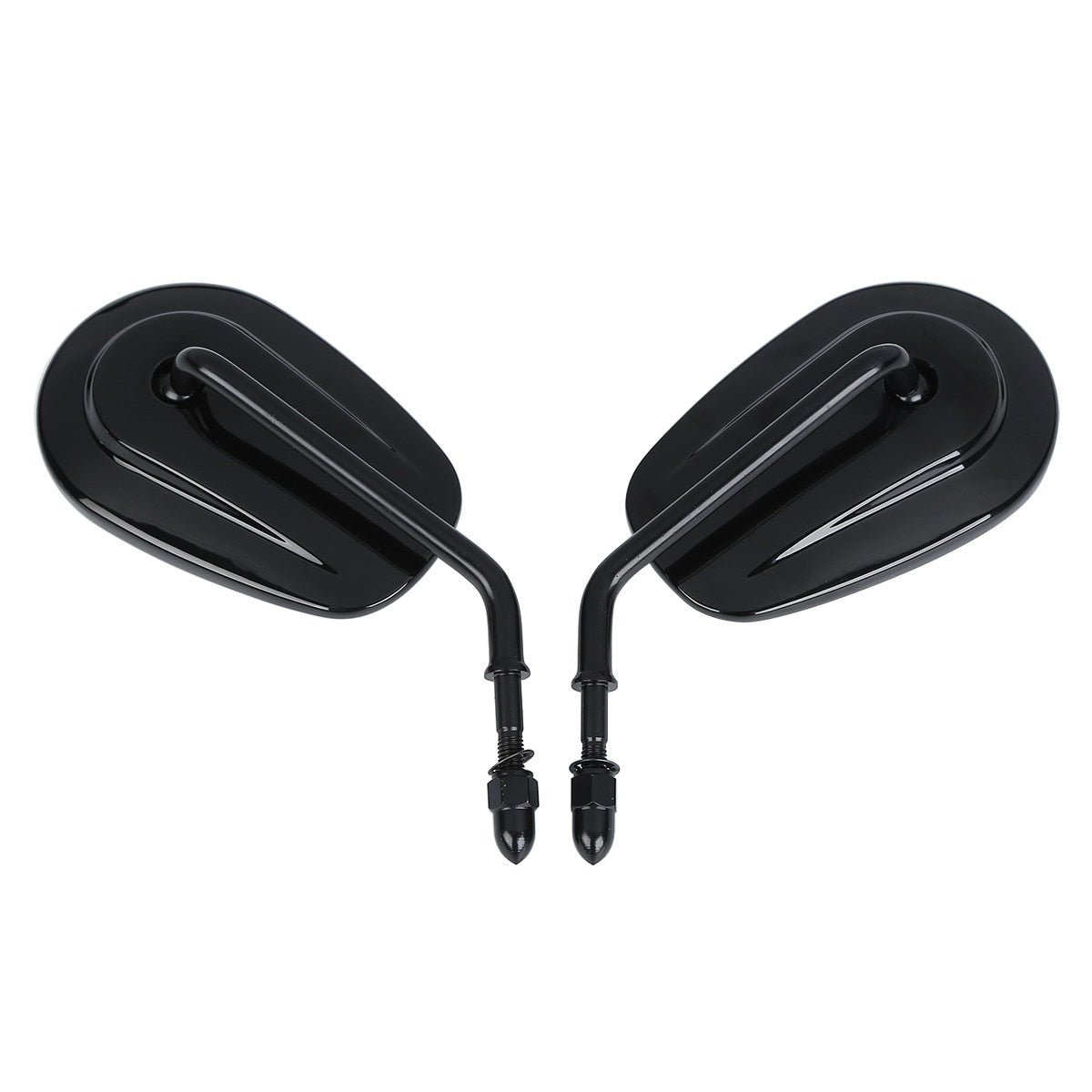 Rectangular OEM Style Motorcycle Mirrors Set In Chrome Or Black - Foto 11